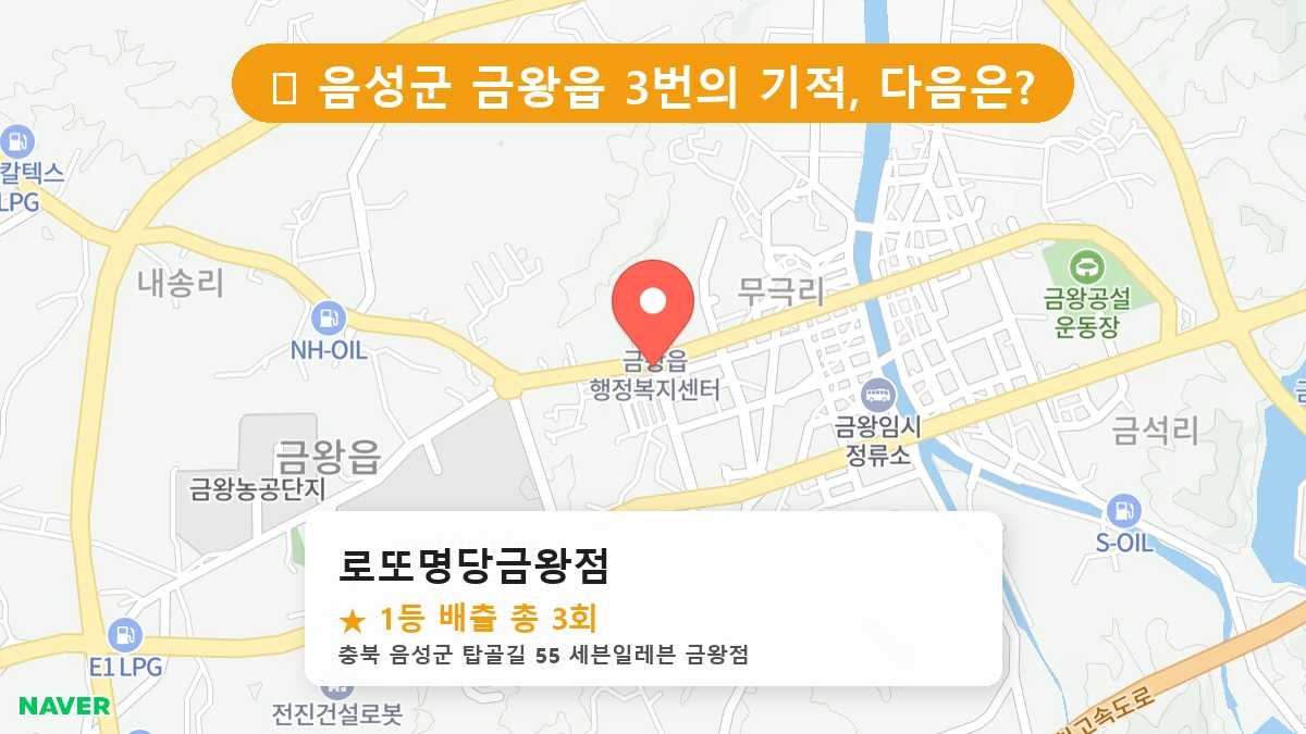 로또명당금왕점 네이버 지도