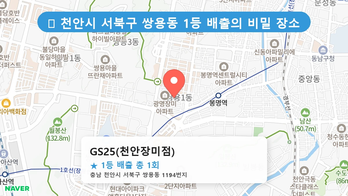 GS25(천안장미점) 네이버 지도