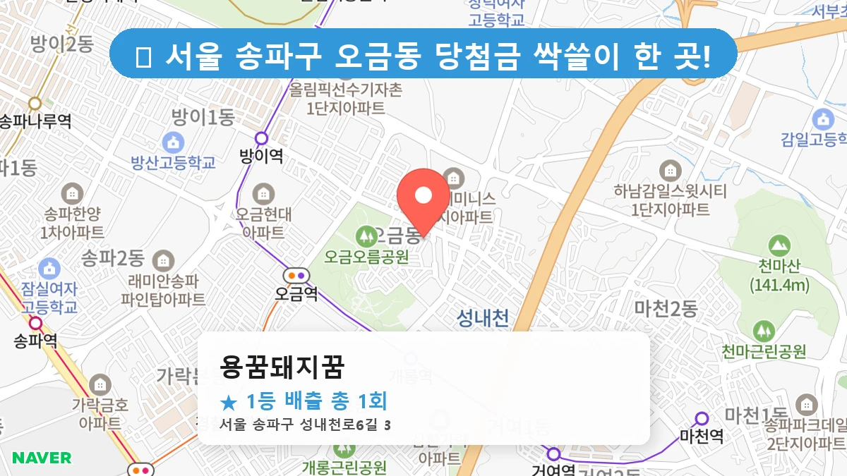용꿈돼지꿈 네이버 지도