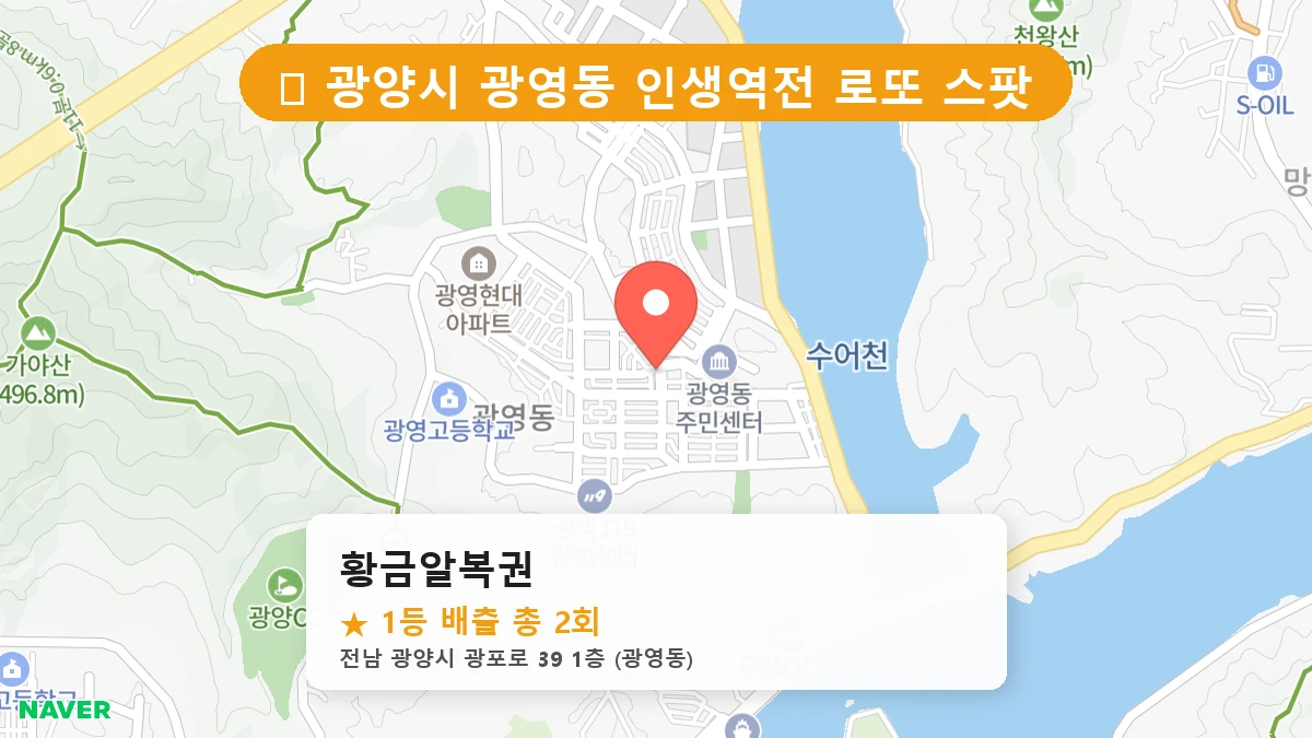 황금알복권 네이버 지도