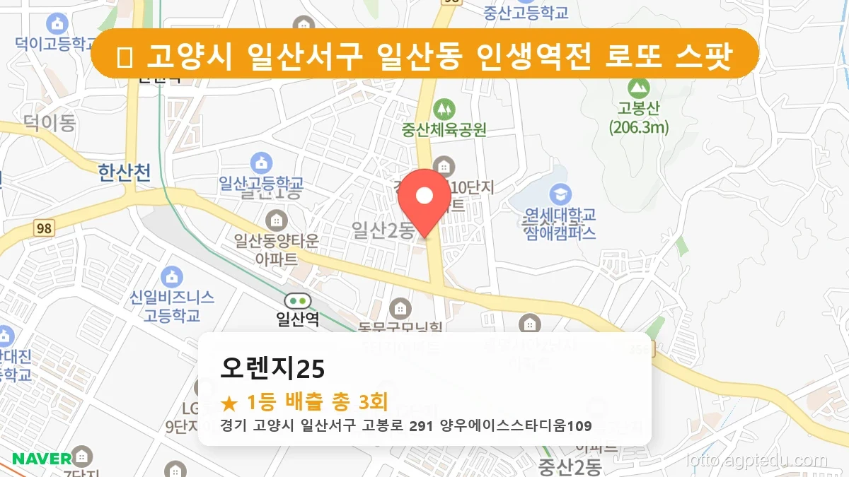 [2026 경기 고양시 일산서구 일산동 로또 명당 BEST] 데이터로 본 당첨 확률 높은 매장 추천