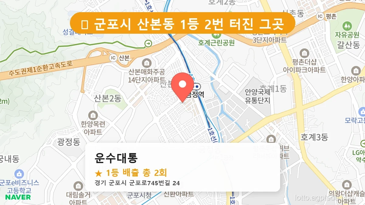 경기 군포시 산본동 산본동 로또 명당 운수대통 1등 당첨 배출점 전경
