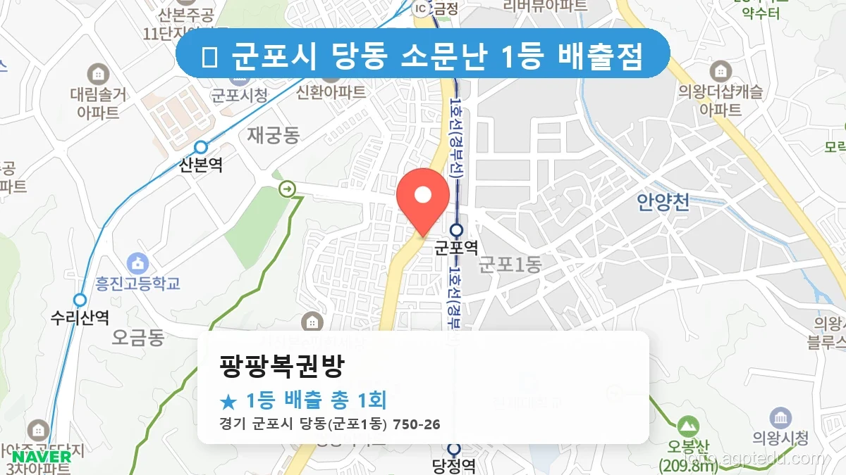 경기 군포시 당동 당동 로또 명당 팡팡복권방 1등 당첨 배출점 전경