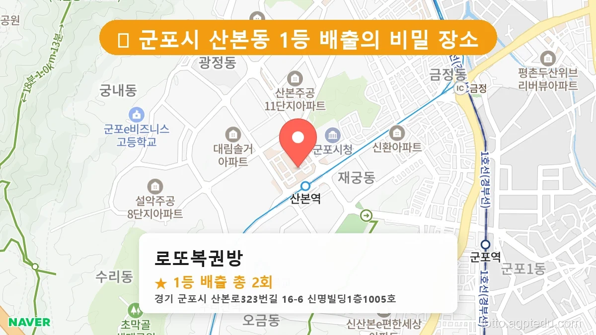 경기 군포시 산본동 산본동 로또 명당 로또복권방 1등 당첨 배출점 전경