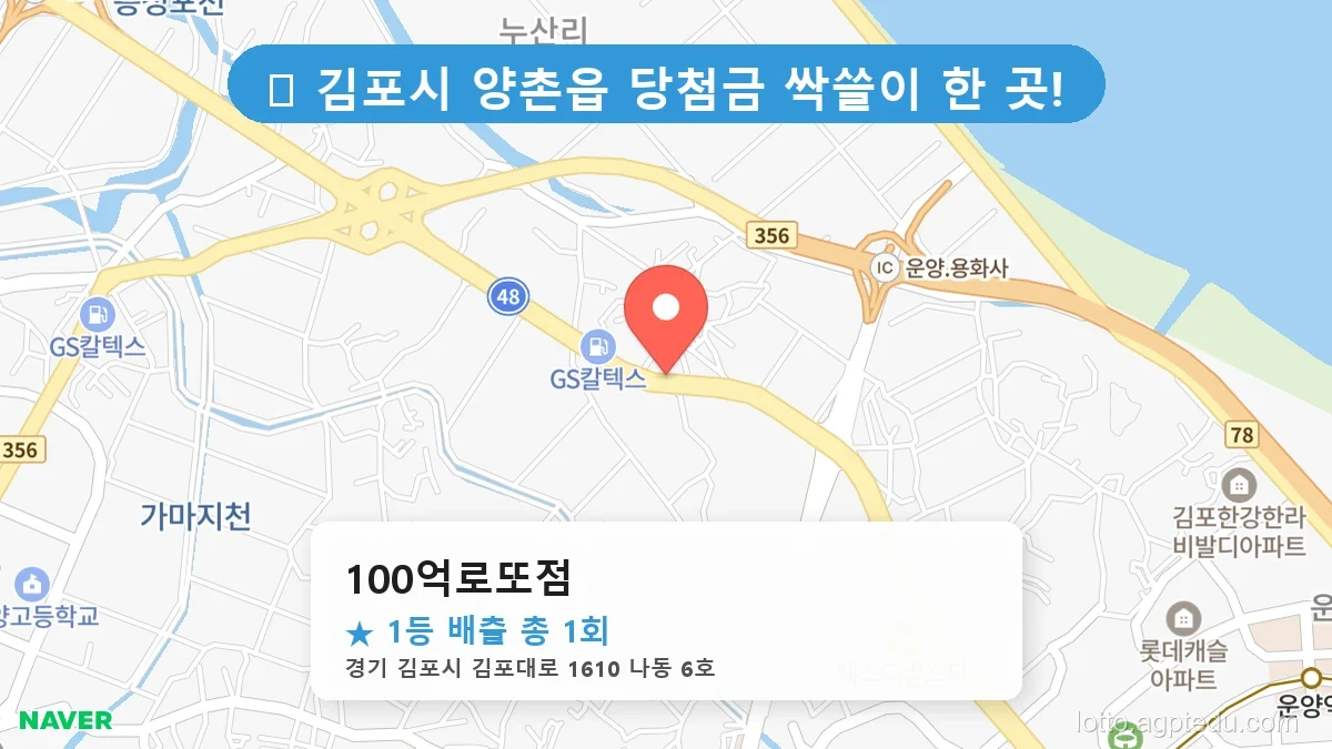 경기 김포시 양촌읍 양촌읍 로또 명당 100억로또점 1등 당첨 배출점 전경