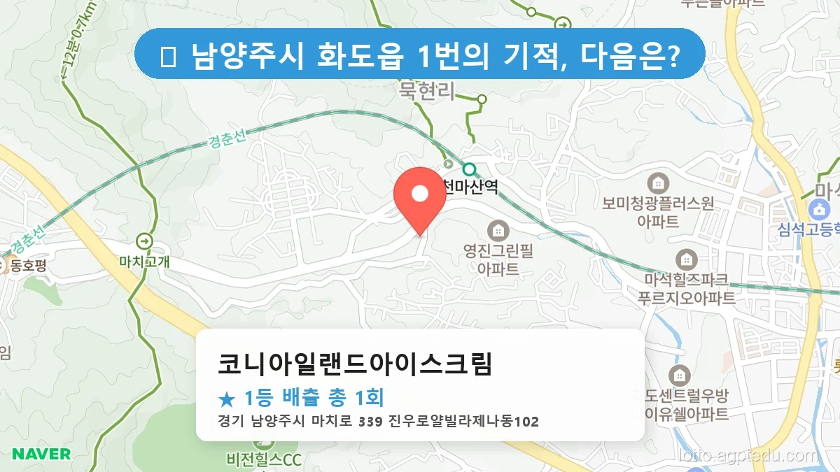 경기 남양주시 화도읍 화도읍 로또 명당 코니아일랜드아이스크림 1등 당첨 배출점 전경