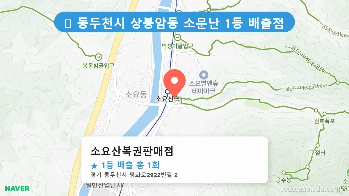 [2026 경기 동두천시 상봉암동 로또 명당 BEST] 인생 역전을 꿈꾼다면 필수 확인점