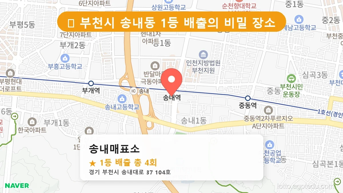 [2026 경기 부천시 송내동 로또 명당 BEST] 숨겨진 명당 발견! 당첨자들의 성지