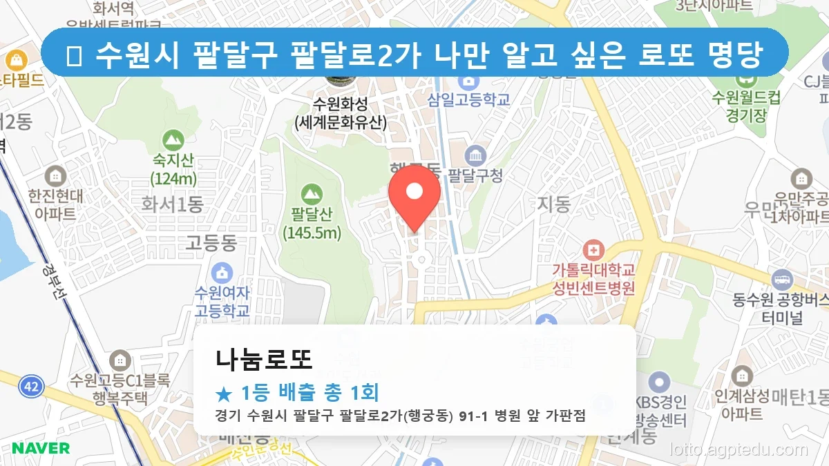 [2026 경기 수원시 팔달구 팔달로2가 로또 명당 BEST] 숨겨진 명당 발견! 당첨자들의 성지