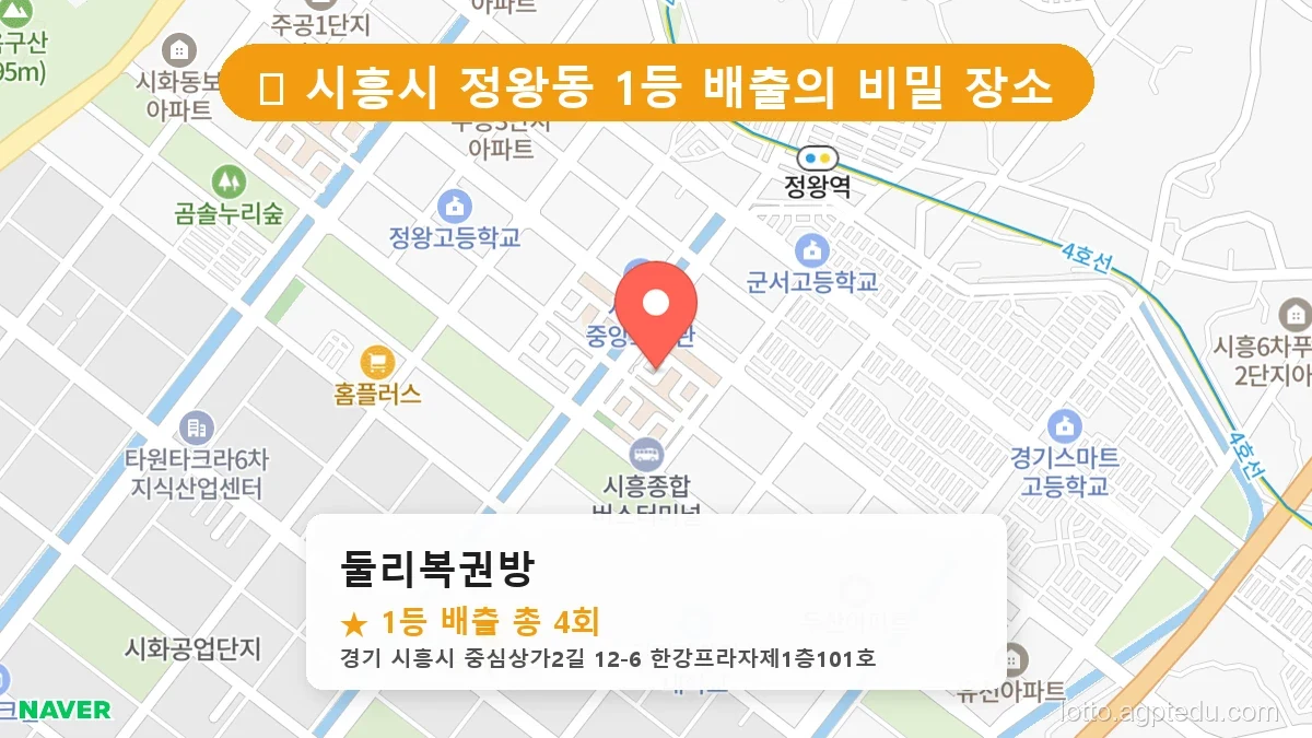 경기 시흥시 정왕동 정왕동 로또 명당 둘리복권방 1등 당첨 배출점 전경