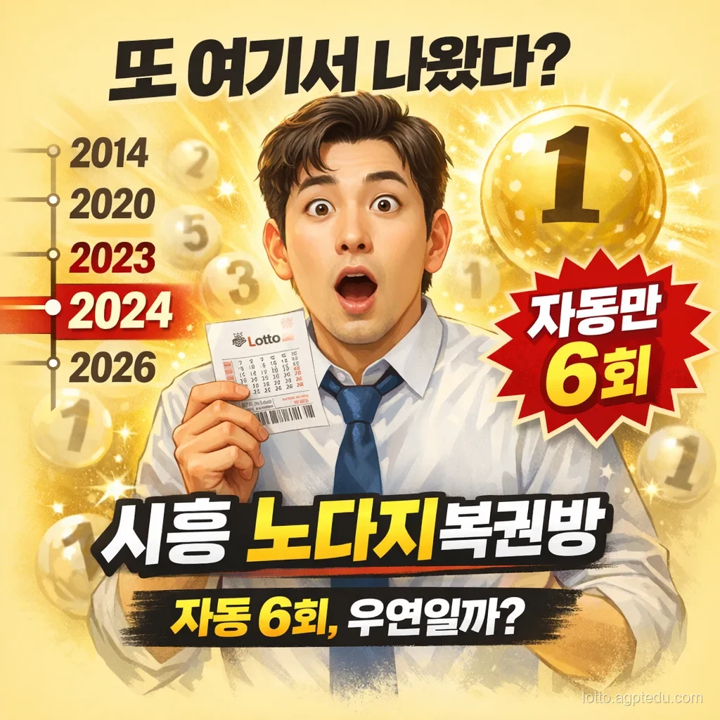 경기 시흥시 로또 명당 최신 업데이트, 명당·1등 판매점 전부 공개 + 자동·수동 비율 데이터 분석