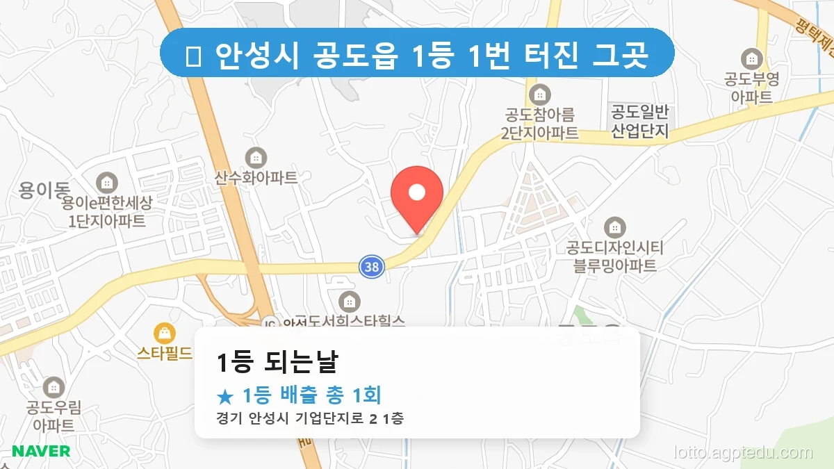 경기 안성시 공도읍 공도읍 로또 명당 1등 되는날 1등 당첨 배출점 전경
