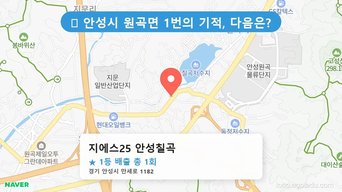 경기 안성시 원곡면 원곡면 로또 명당 지에스25 안성칠곡 1등 당첨 배출점 전경