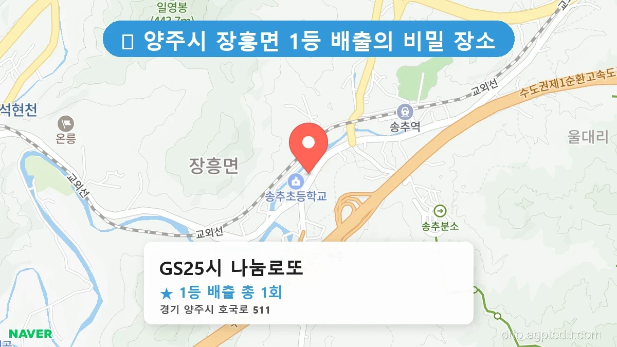 경기 양주시 장흥면 장흥면 로또 명당 GS25시 나눔로또 1등 당첨 배출점 전경