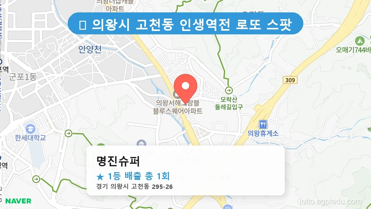 경기 의왕시 고천동 고천동 로또 명당 명진슈퍼 1등 당첨 배출점 전경