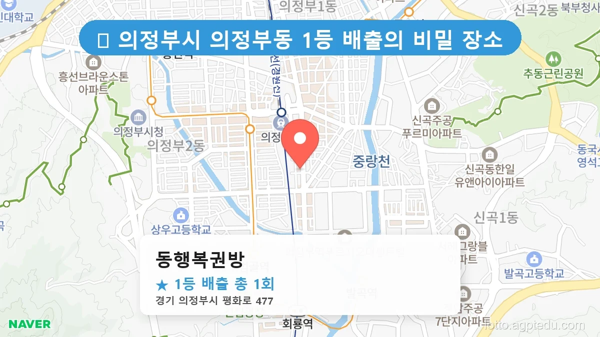 경기 의정부시 의정부동 의정부동 로또 명당 동행복권방 1등 당첨 배출점 전경
