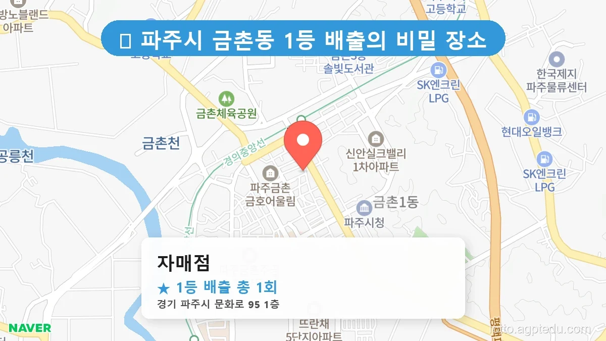 경기 파주시 금촌동 금촌동 로또 명당 자매점 1등 당첨 배출점 전경