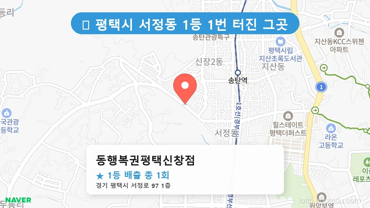 경기 평택시 서정동 서정동 로또 명당 동행복권평택신창점 1등 당첨 배출점 전경