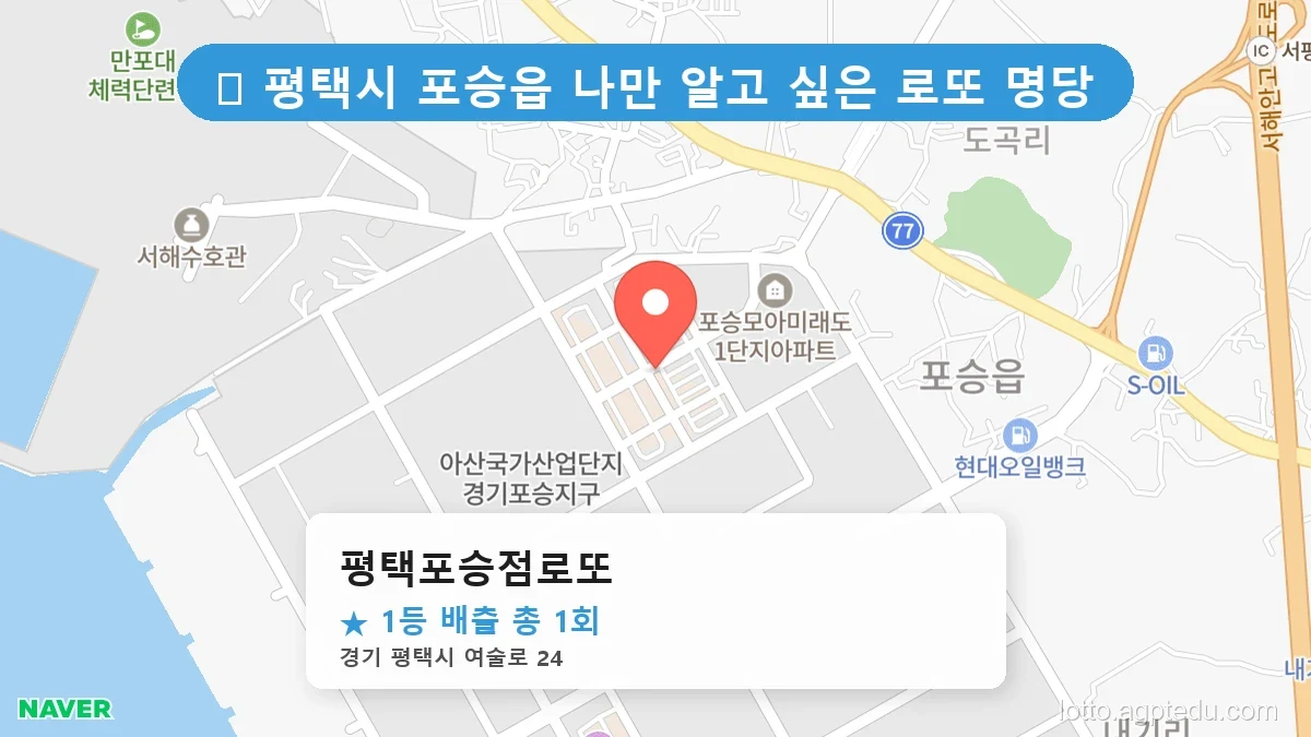 경기 평택시 포승읍 포승읍 로또 명당 평택포승점로또 1등 당첨 배출점 전경