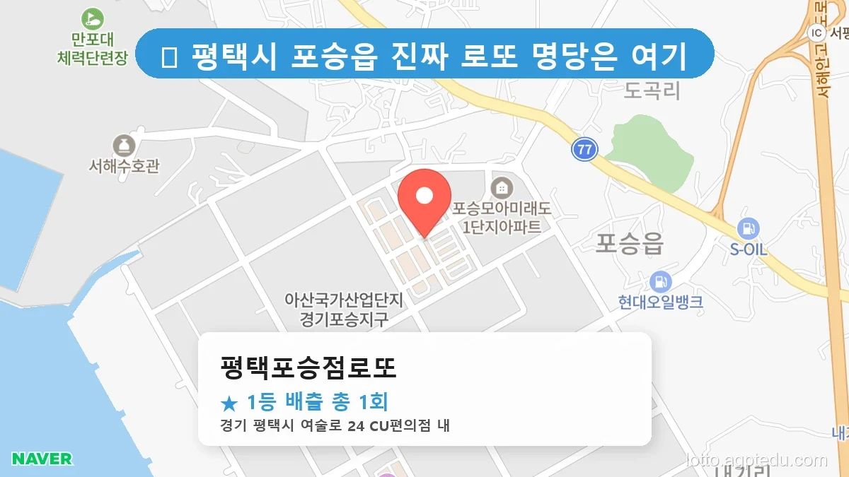 경기 평택시 포승읍 포승읍 로또 명당 평택포승점로또 1등 당첨 배출점 전경
