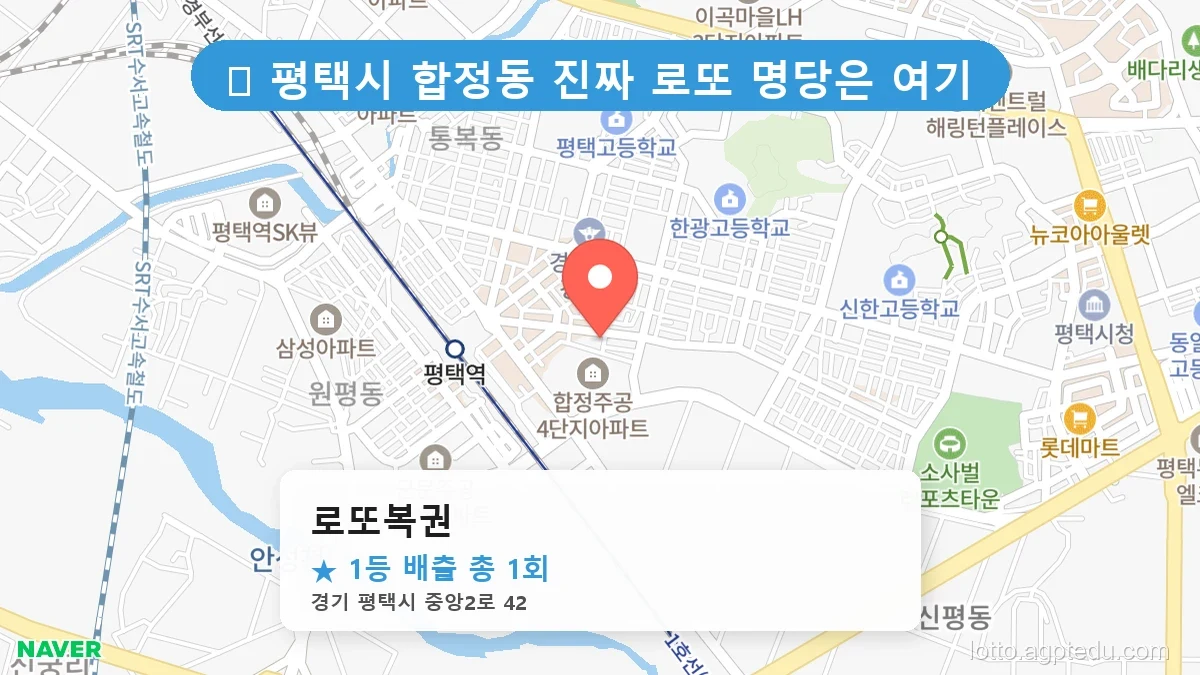 경기 평택시 합정동 합정동 로또 명당 로또복권 1등 당첨 배출점 전경