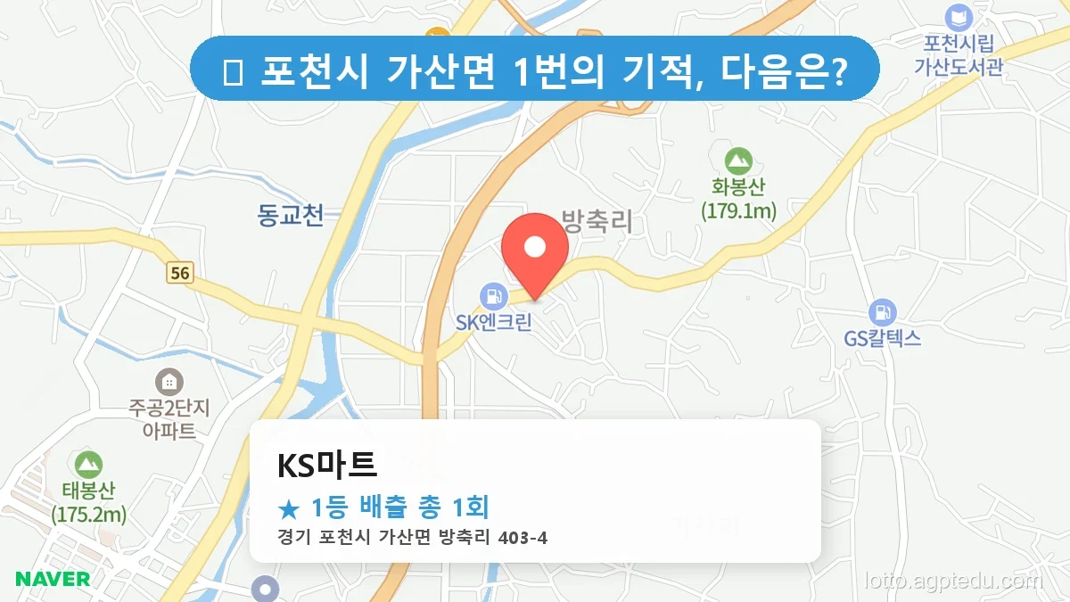 [2026 경기 포천시 가산면 로또 명당 BEST 2] 숨겨진 명당 발견! 당첨자들의 성지