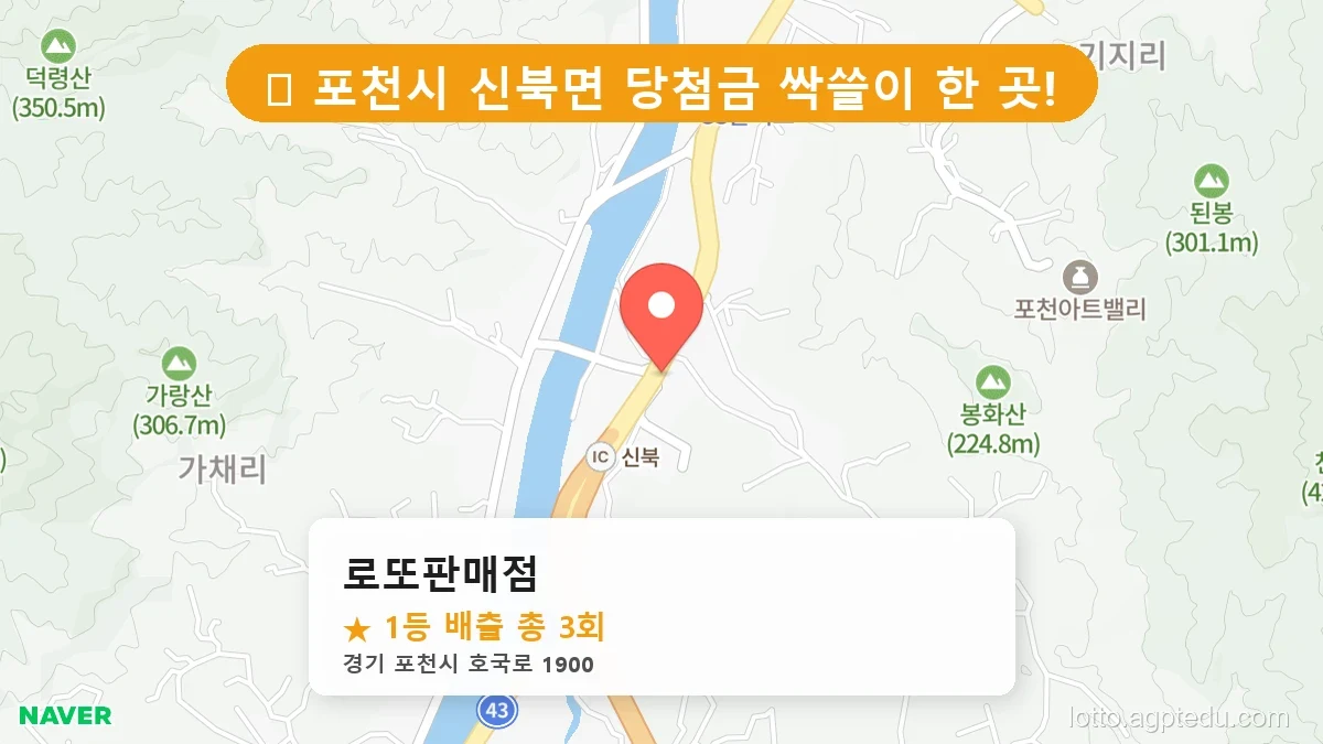 [2026 경기 포천시 신북면 로또 명당 BEST] 1등 배출 판매점 리스트 완벽 정리