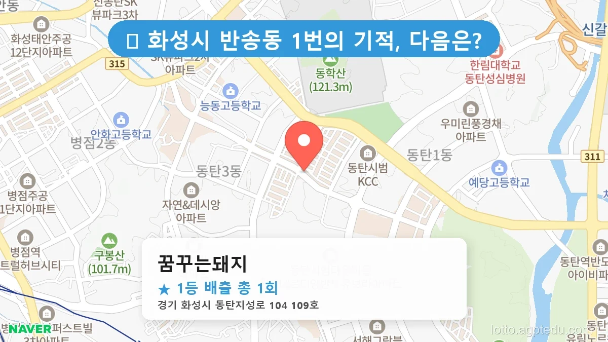 경기 화성시 반송동 반송동 로또 명당 꿈꾸는돼지 1등 당첨 배출점 전경