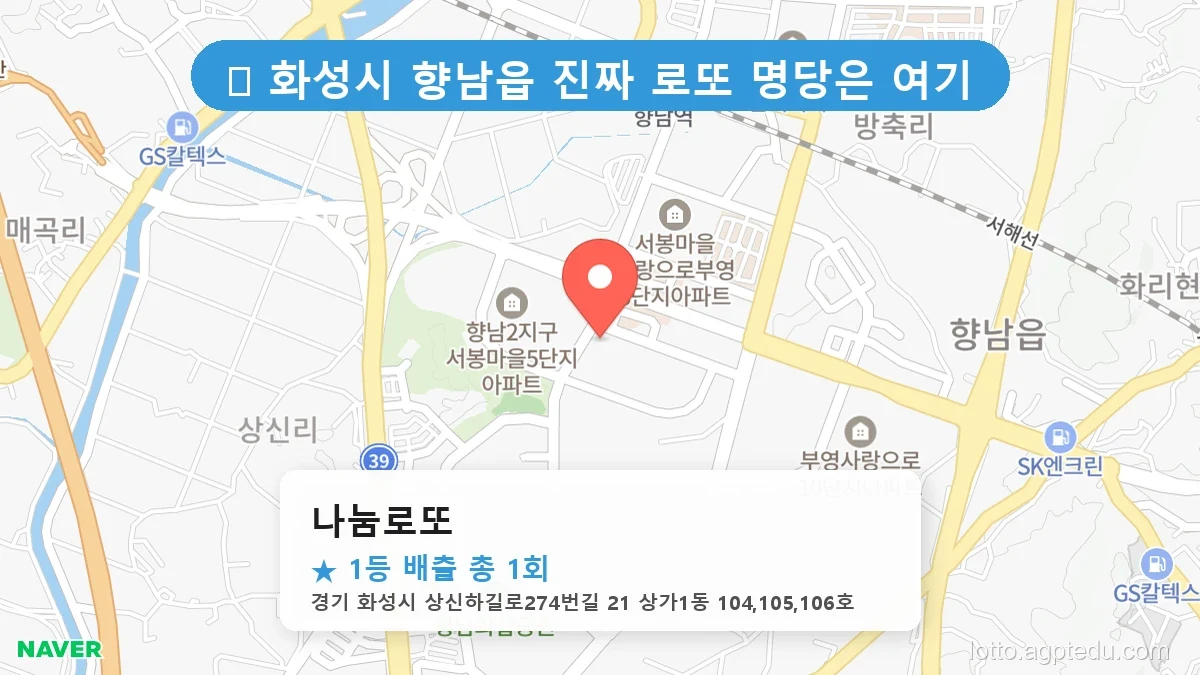 경기 화성시 향남읍 향남읍 로또 명당 나눔로또 1등 당첨 배출점 전경