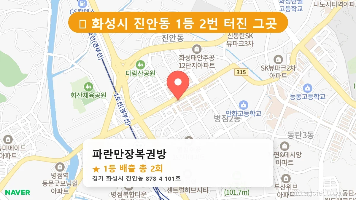 경기 화성시 진안동 진안동 로또 명당 파란만장복권방 1등 당첨 배출점 전경