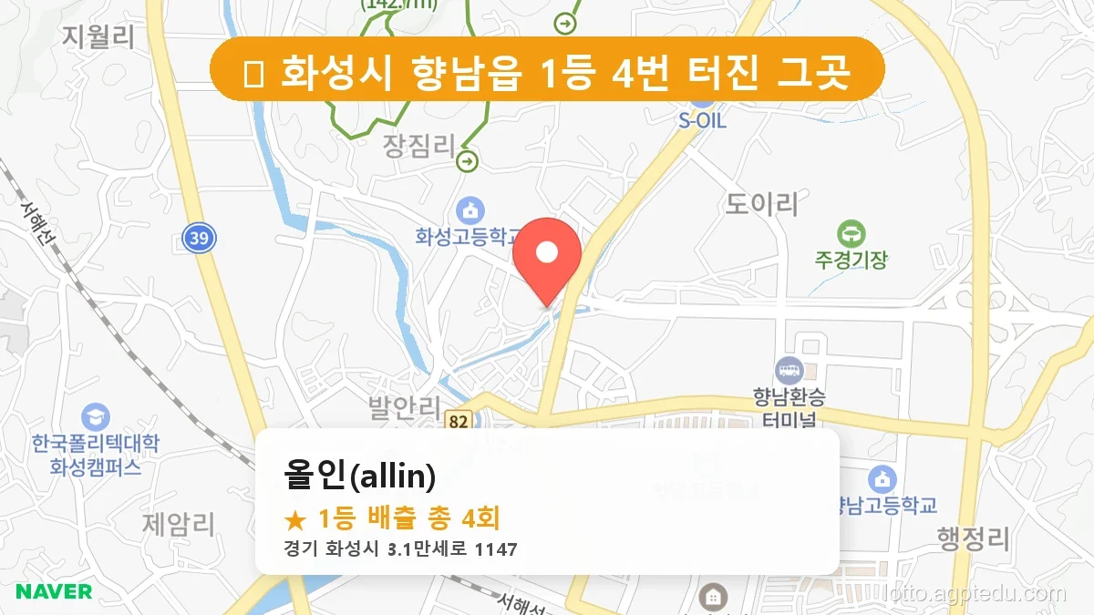 [2026 경기 화성시 향남읍 로또 명당 TOP 10] 지역 주민만 아는 1등 배출점 리스트