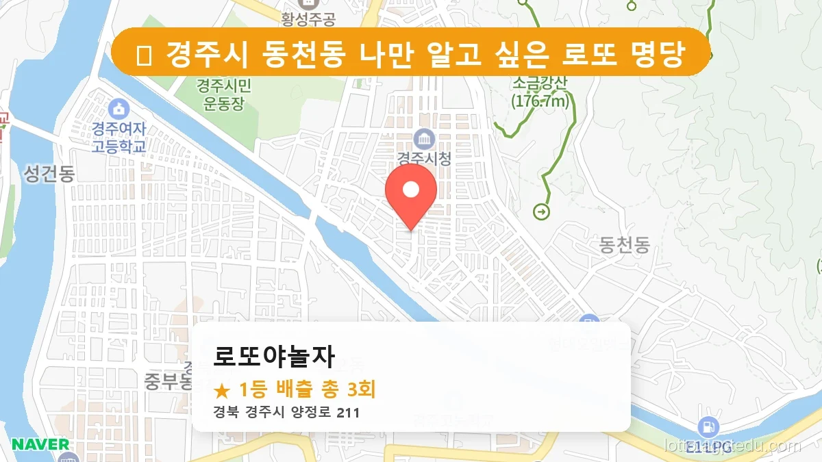[2026 경북 경주시 동천동 로또 명당 순위 BEST 2] 내비게이션 검색 1위! 주말마다 마비되는 로또집