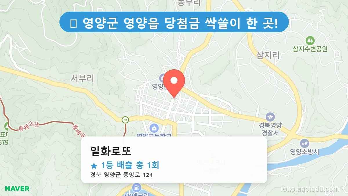 [2026 경북 영양군 영양읍 로또 명당 순위 Best] 로또 고수들만 몰래 줄 서는 비밀의 판매점