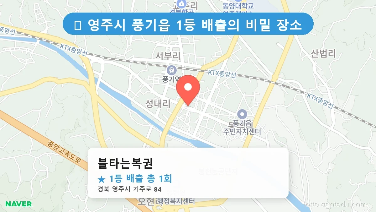 [2026 경북 영주시 풍기읍 로또 명당 순위 Best] 조회수 폭발! 동네 주민들이 꽁꽁 숨긴 1등 스팟