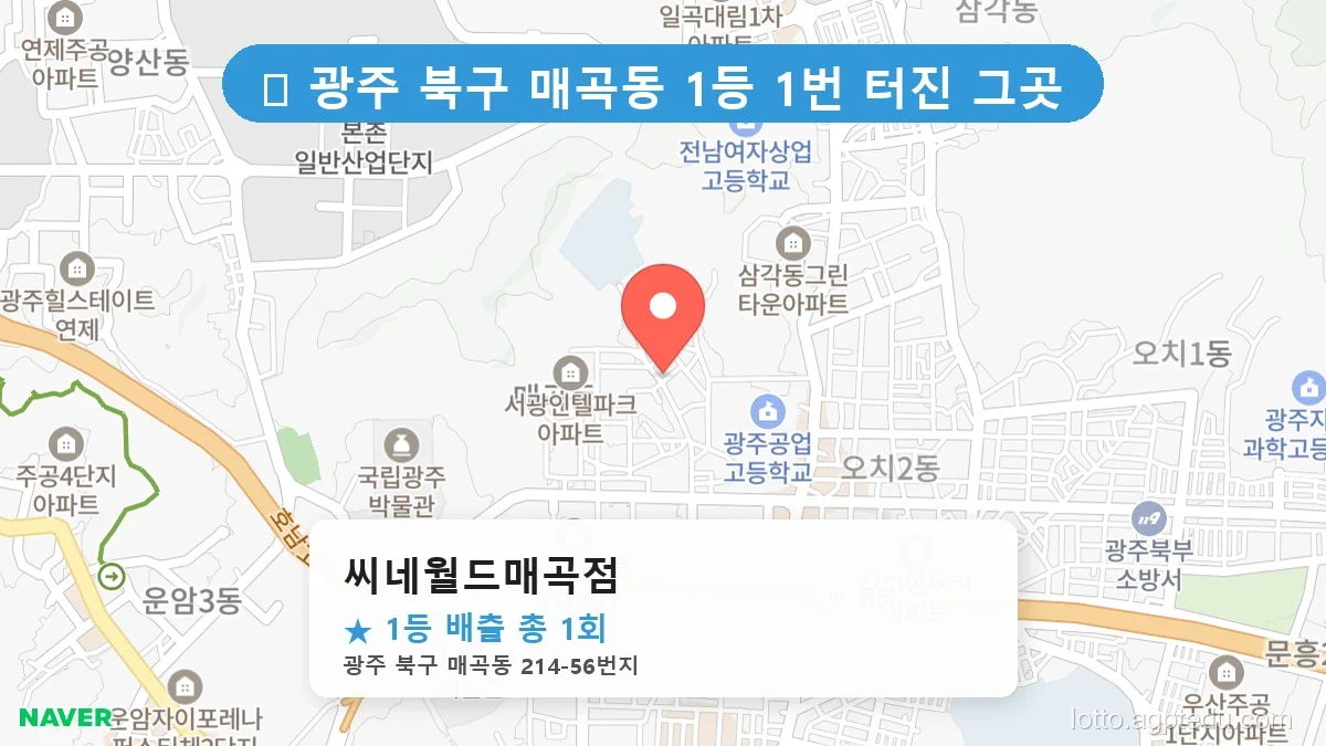광주 북구 매곡동 매곡동 로또 명당 씨네월드매곡점 1등 당첨 배출점 전경