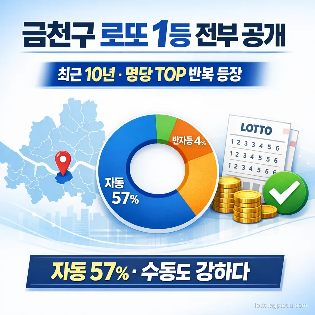 금천구 로또 명당 1등 판매점 자동 수동 통계