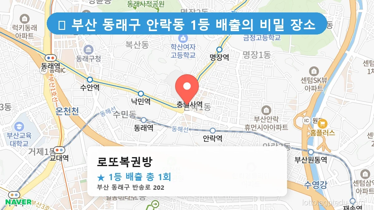 부산 동래구 안락동 안락동 로또 명당 로또복권방 1등 당첨 배출점 전경