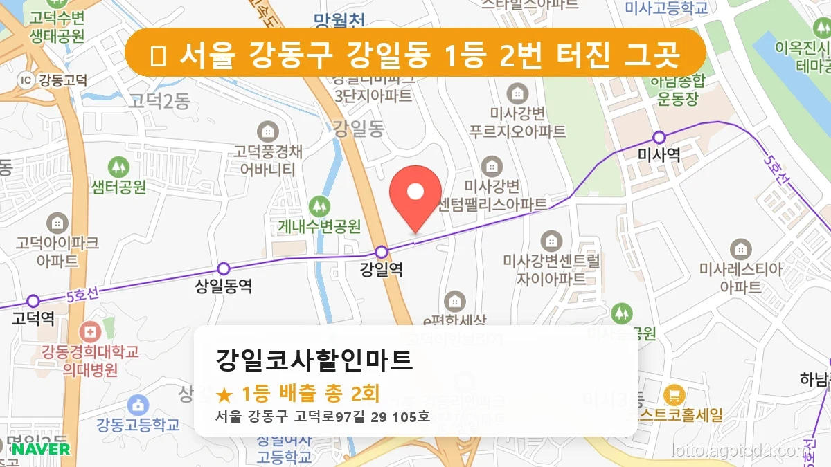 서울 강동구 강일동 강일동 로또 명당 강일코사할인마트 1등 당첨 배출점 전경