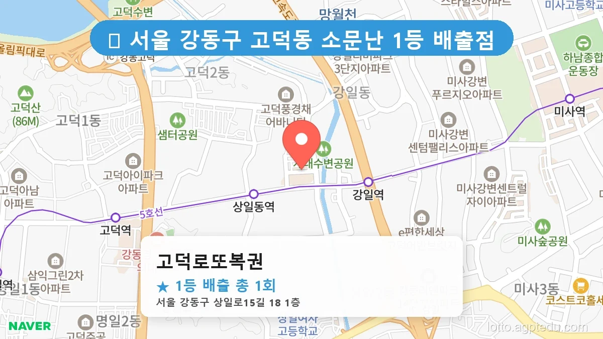 서울 강동구 고덕동 고덕동 로또 명당 고덕로또복권 1등 당첨 배출점 전경