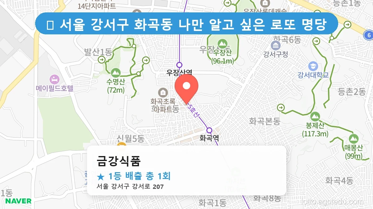 서울 강서구 화곡동 화곡동 로또 명당 금강식품 1등 당첨 배출점 전경