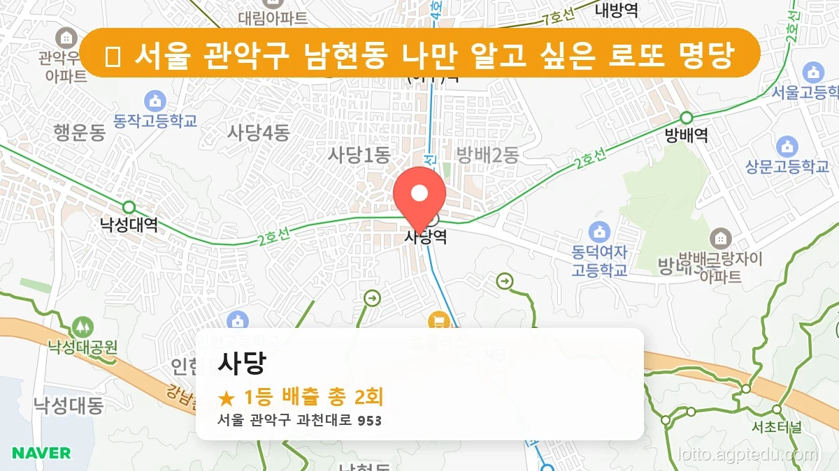 제1202회 로또 1등 당첨점, 구미 임은동, 중랑 중화동, 시흥 월곶동 등 로또 명당 위치 완벽 공개!