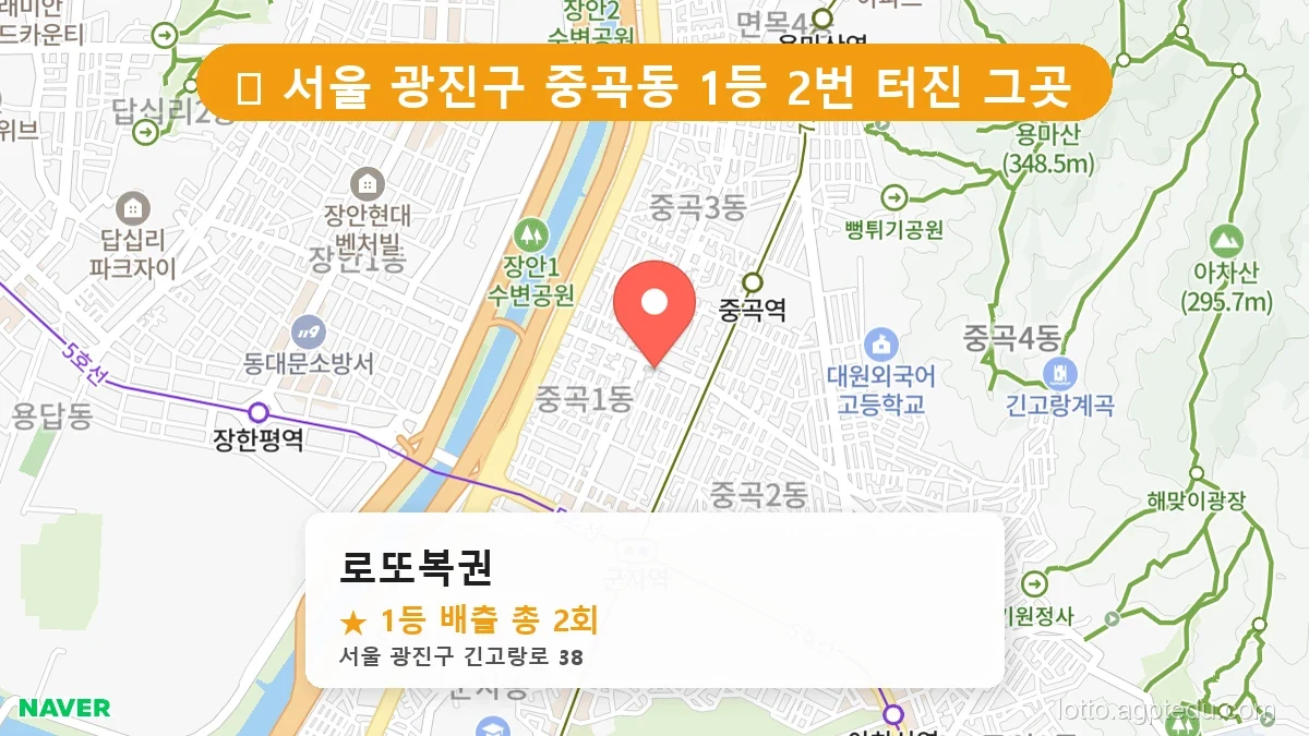 서울 광진구 중곡동 중곡동 로또 명당 로또복권 1등 당첨 배출점 전경
