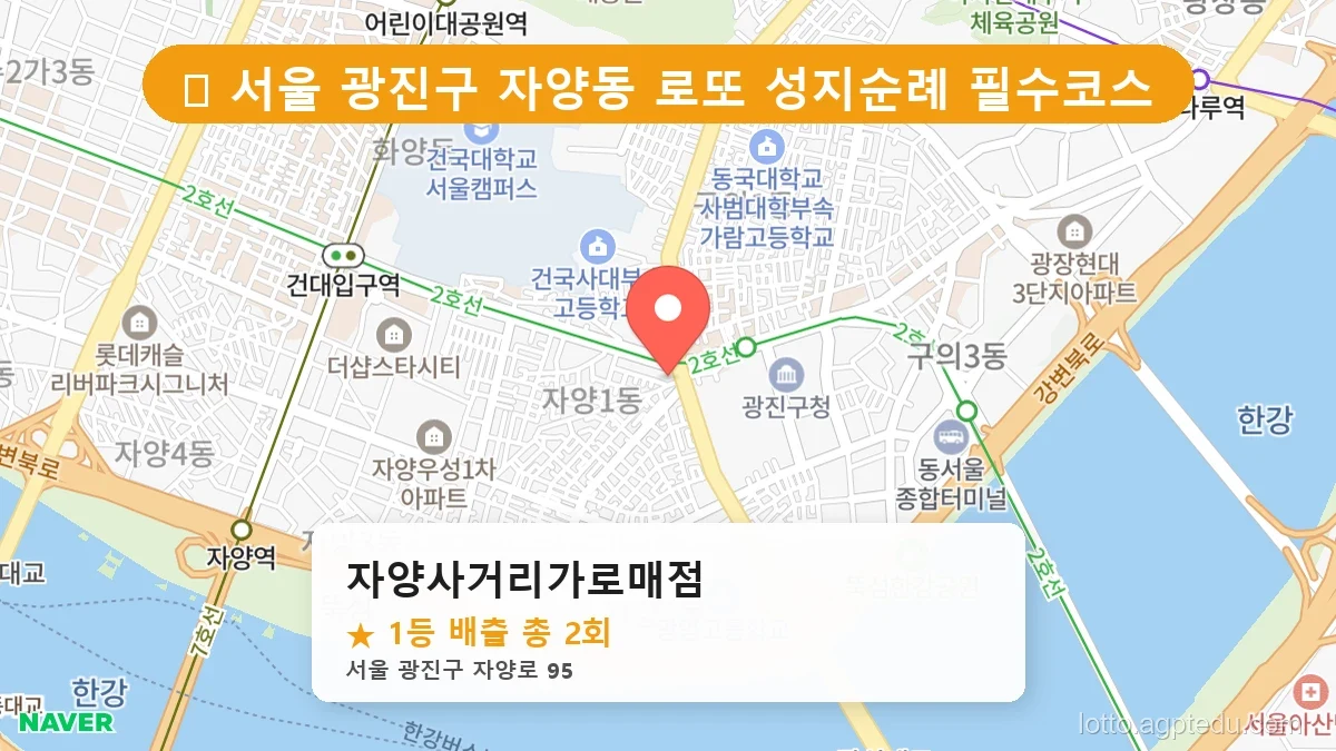 서울 광진구 자양동 자양동 로또 명당 자양사거리가로매점 1등 당첨 배출점 전경