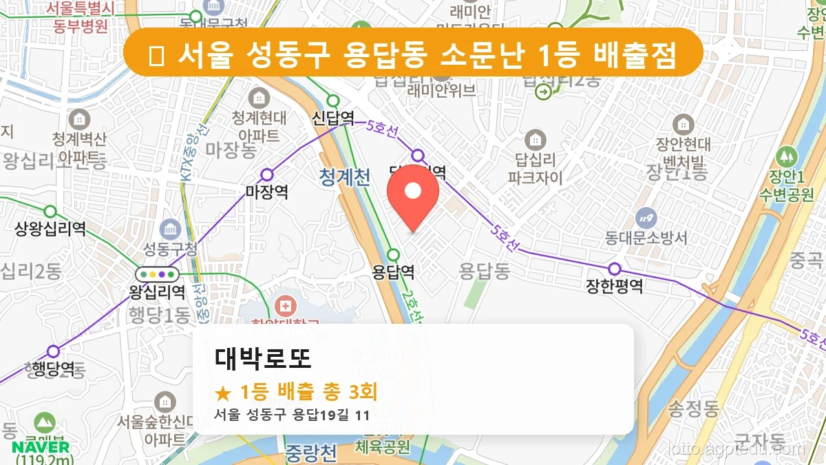 서울 성동구 용답동 용답동 로또 명당 대박로또 1등 당첨 배출점 전경