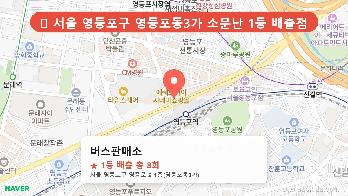 [서울 영등포구 로또 명당] 역대 1등 당첨 최다 배출점 TOP 10 완벽 정리