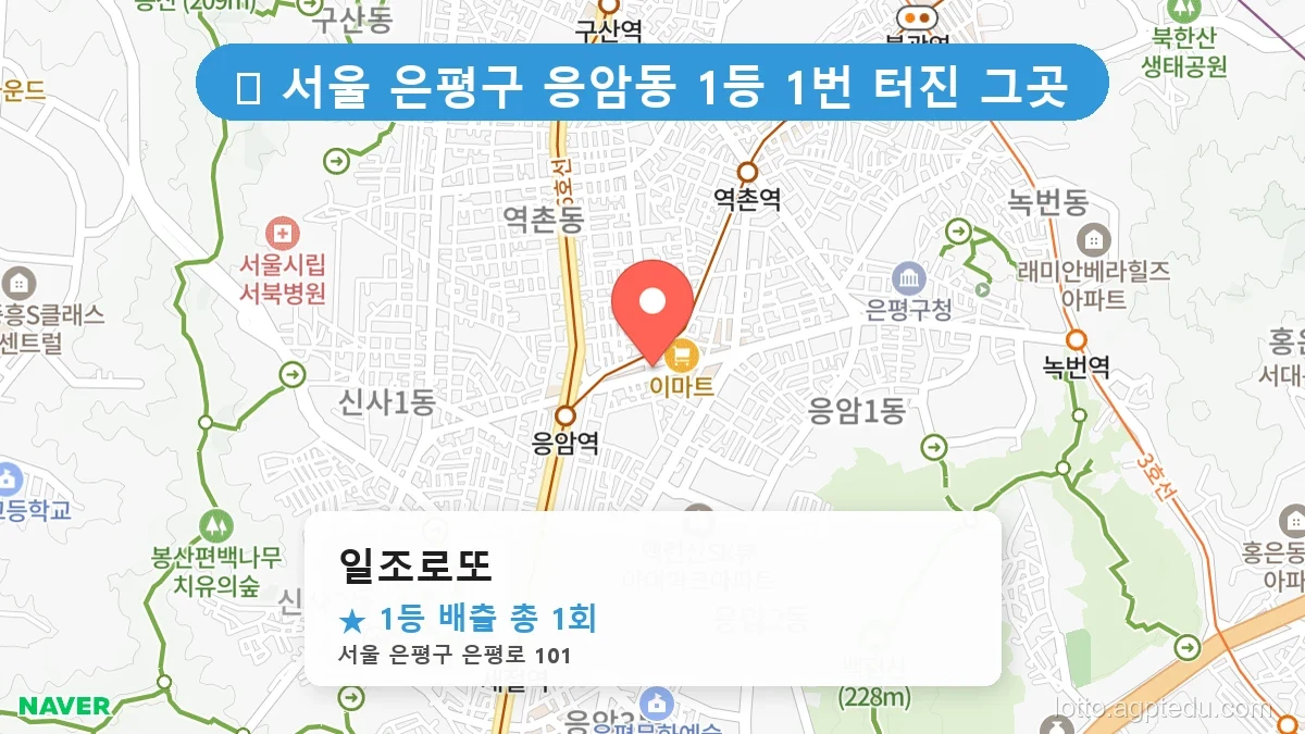 서울 은평구 응암동 응암동 로또 명당 일조로또 1등 당첨 배출점 전경