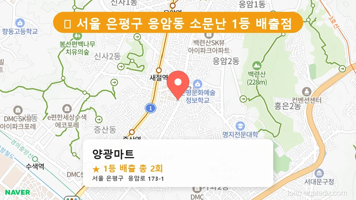 [2026 서울 은평구 응암동 로또 명당 BEST 6] 당첨 기운 가득한 판매점 총정리