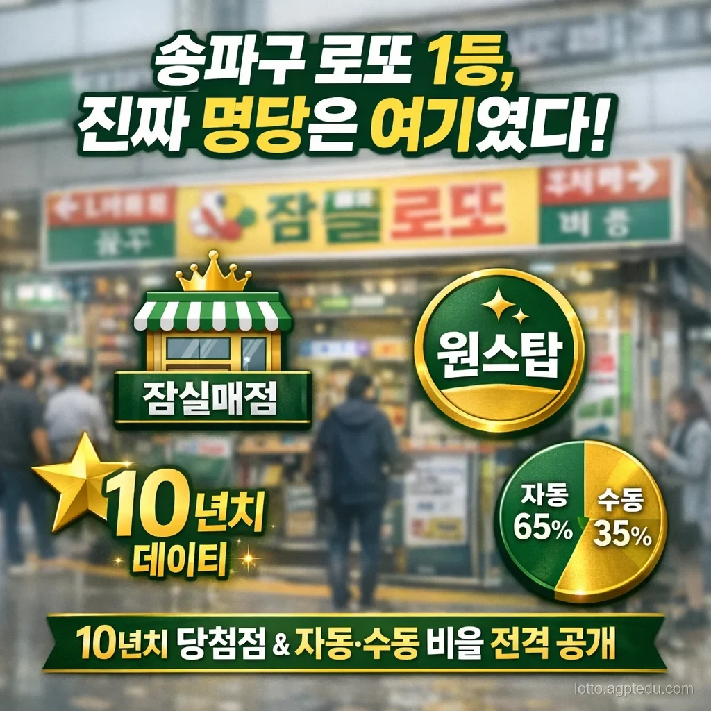 송파구 로또 1등 당첨점 로또 명당 자동 수동 분석
