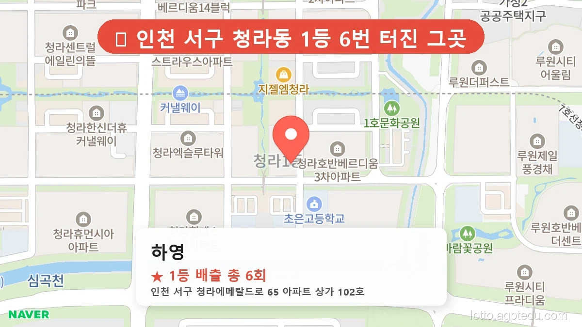 [2026 인천 서구 로또 명당 TOP 10] 1위 최다 배출 판매점 리스트 완벽 정리