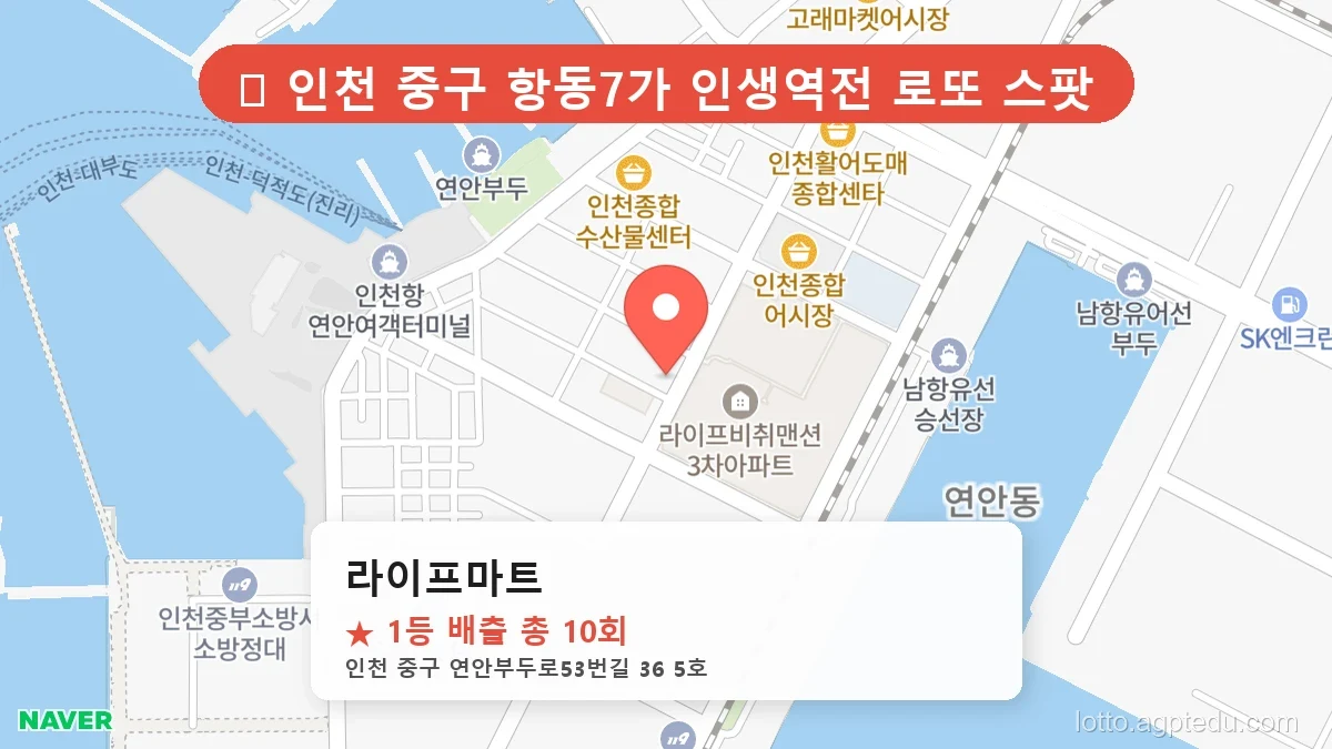 [2026 인천 중구 로또 명당 TOP 10] 1위 최다 배출 판매점 리스트 완벽 정리